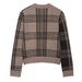 Women's Plaid Knit Cardigan – Long Sleeve Open Front Sweater Coat (S-L, Classic Checkered Pattern)_ecoleips.com