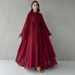 Women's Clothing Temperament Elegant Leisure Long Sleeved Cardigan Big Swing Skirt Suit_ecoleips.com