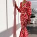 Spring Women's V-Neck Elegant Socialite Mermaid Waist-Pencil Dress_ecoleips.com