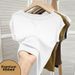 Women's Plus Size Ribbed T-Shirt Short Sleeve Round Neck Solid Color Versatile Unique Design New Summer Style_ecoleips.com