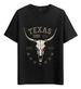 Women's T-Shirts Tshirt Muscle Freaks Calavera Texas Western Cowboy Style_ecoleips.com