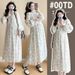 Autumn New Korean Fashion Chiffon Maternity Dress_ecoleips.com