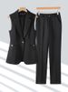 Women's Clothing New Autumn High End Slim Temperament Professional Vest Two Piece Suit_ecoleips.com
