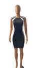 2023 Summer New European And American Style Women's Fashion Round Neck Printed Sleeveless Contrast Color Zipper Sexy_ecoleips.com