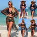 Women's Clothing Sexy Bikini Three Piece Swimsuit Set Multi Color Patterned Women's Summer Fashionable Swimwear_ecoleips.com