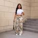 2025 Autumn New Cross-Border Printed Fashion Workwear Casual Loose Straight Mid-Waist High-Quality Women's Denim Pants_ecoleips.com