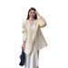 ng2510292 Unique Beautiful Casual Blazer, Loose-fitting Jacket, Elegant And Stylish Design, White Half-skirt For Women, 2026 New_ecoleips.com