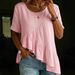2026 Cross-Border Foreign Trade Best-Selling Women's Round Neck Slimming Cotton-Linen Solid Color Loose Patchwork_ecoleips.com