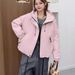 girl Hooded Simple Commuter Padded Thickened Women's Short Jacket 2025 Autumn Winter Sports Style Fashion Outdoor Windproof_ecoleips.com