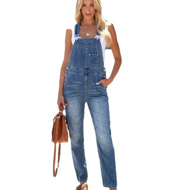 Women's Clothing hot selling jumpsuit women new temperament commuting fashion washed denim overalls_ecoleips.com