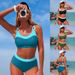 Women's Sexy Sports Bikini Two Piece Swimsuit Spring Autumn Summer Polyester_ecoleips.com