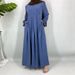 Casual Solid Color Nida Women's Dress New_ecoleips.com