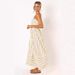 Spring/Summer Dress For Women Style Versatile Striped Spaghetti Strap Backless Full Skirt Dress_ecoleips.com