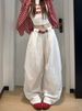 K Wide Leg Curved Knife Pants Women's New Lazy Style Relaxed Feeling Versatile Casual Sports Pants. No Belt_ecoleips.com