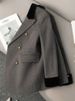 2025 Fall/Winter New Loose-Fit Blazer With Stylish Design, Slimming Gray Women's Suit Jacket_ecoleips.com