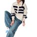 2026 Early Spring Fashionable Collar-Neck Cardigan With Slimming Effect Versatile Retro Loose-Fitting Women's Sweater_ecoleips.com