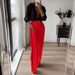 Women’s Solid Color Straight Leg Pants – Classic & Comfortable Casual Trousers (White/Black/Red/Brown, S-XL)_ecoleips.com