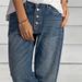 K New Loose, Casual, Versatile, Simple And Slimming Denim Straight Leg Pants For Women_ecoleips.com