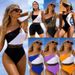 Women's Clothing Bikini One Piece Swimsuit Splicing Bikini_ecoleips.com