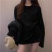 Crew Neck Versatile T-shirt Women's 2026 Autumn New Long-sleeved Student Loose Inner Bottoming Shirt Top_ecoleips.com