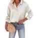 European American Cross-border Women's Satin Tops, Bestseller, Stylish And Versatile, Loose-fitting Long-sleeve_ecoleips.com
