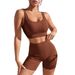 Women's Clothing New Seamless Yoga Sports Top Tight Quick-drying Moisture-absorbing High Waist Hip Lifting Yoga Pants Fitness Suit_ecoleips.com