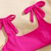 Women's Clothing Women's Sexy Solid Color European American Style Swimsuit Lace-Up Two-Piece Bikini Set Beach Swimwear_ecoleips.com