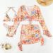 Women's Clothing Printed Trendy Beach Skirt Bikini Four Piece Swimsuit_ecoleips.com