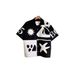 Personalized Unisex Cute Fun Patterned Button down Collar Short Sleeve Top for Home Casual Wear Outerwear Women's Clothing_ecoleips.com