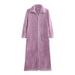 Aria Basics Women's Flannel Robe Autumn Winter, Thickened Extended, With Zipper, Loose-fitting Plus-size Bathrobe For Couples,_ecoleips.com