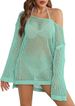 Women's Clothing Thin And Sexy Hollow Long Skirt Pullover Beach Cover Up Knitted Sweater Women's Bikini Sunscreen Cover Up Beach Skirt_ecoleips.com