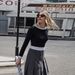 Voya International Site Best-selling Women's Clothing: Ins-style Simple Trendy Faux Two-piece T-shirt With Exposed Navel_ecoleips.com