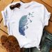 European And American Women's Casual Harajuku Style Letter, Feather, Floral, Butterfly Short-sleeve Top For Women_ecoleips.com