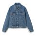 Women's Denim Jacket & Mid-Rise Jeans Set - Sleeveless Polyester Blend Casual Outfit For Streetwear & Office - XS/S/M/L_ecoleips.com