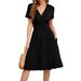 2026 Spring European American Women Short Sleeve Waist Elegant Midi Evening Dress_ecoleips.com