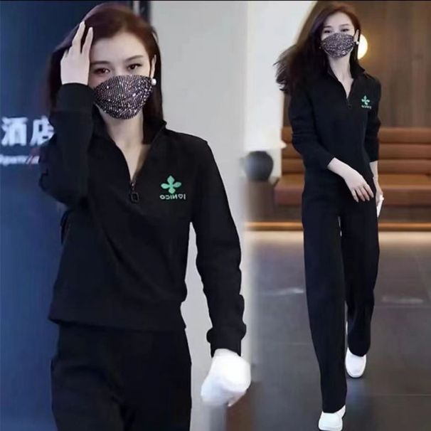 Casual Sportswear For Women, Spring Autumn 2024 New Fashionable And Youthful Sweatshirt Two-Piece Set_ecoleips.com