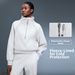 Women's Fleece Lined Half Zip High Neck Pullover Sweatshirt Warm Autumn Winter Outerwear Coat D25131_ecoleips.com