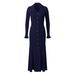 Family French Style Women's Long Dress Elegant A-Line Mid Length Slim Waist Long Sleeve Autumn Winter New_ecoleips.com