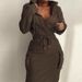 New 2025 Women's Waist Cinching Pocket Sweatshirt Dress Long Sleeve Casual Cross-Border E-Commerce European American Style with Tie up Waist_ecoleips.com