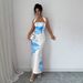 Elegant Floral Print Backless Halter Neck Bodycon Maxi Dress - Stylish & Comfortable For Parties, Dates & More (S/M/L/Xl, 4 Colors Available)_ecoleips.com