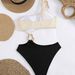 Women's One-Shoulder One-Piece Swimsuit – Sexy Cutout Design With Metallic Accents, High-Stretch Polyester Blend, White (Sizes S-Xl)_ecoleips.com