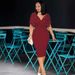 Women's Clothing Fashion Dress Popular Solid Color Tube Top V Neck Half Sleeve Back Zipper Bubble Beads Dress_ecoleips.com