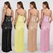 Women's Clothing Summer Sexy Hot Diamond Sling Slit Dress_ecoleips.com