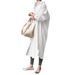 Modest Abaya Dress Women's Korean Patchwork Long Sleeve Shirt Cotton OL Style Straight Cut Trench Coat For Spring_ecoleips.com
