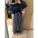 real-shot Printed Off-shoulder Sweatshirt For Women, Fleece-lined Thickened, Autumn Winter 2024, Loose And_ecoleips.com