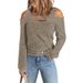 Aria Basics Aria Basics 2023 Autumn/Winter European And American Cross-Border Women's Fashion Casual Solid Color Off-Shoulder Loose_ecoleips.com