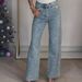 Women's High-Waisted Straight-Leg Rhinestone Jeans, Stretch Denim Pants With Crystal Studs For A Chic Look_ecoleips.com