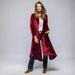 Women's Clothing Velvet Long Cardigan Solid Color Retro Split Coat Windbreaker Loose Coat_ecoleips.com
