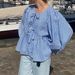 Women's Clothing Sweet Casual Strap Round Neck Puff Sleeve Versatile Shirt_ecoleips.com