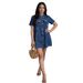 Women's Clothing Sweet Bow Tie Youthful Dress Loose Short Sleeved A Line Skirt For Everyday Vacation Wear_ecoleips.com